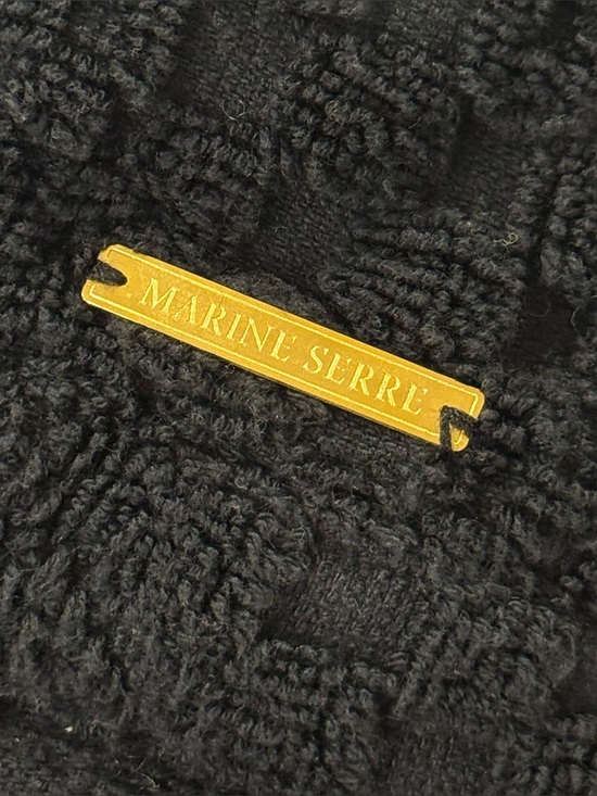 Marine Serre Terry Cloth Bucket Hat Small Black Y2K Minimal Beach Trendy Chic main image 8